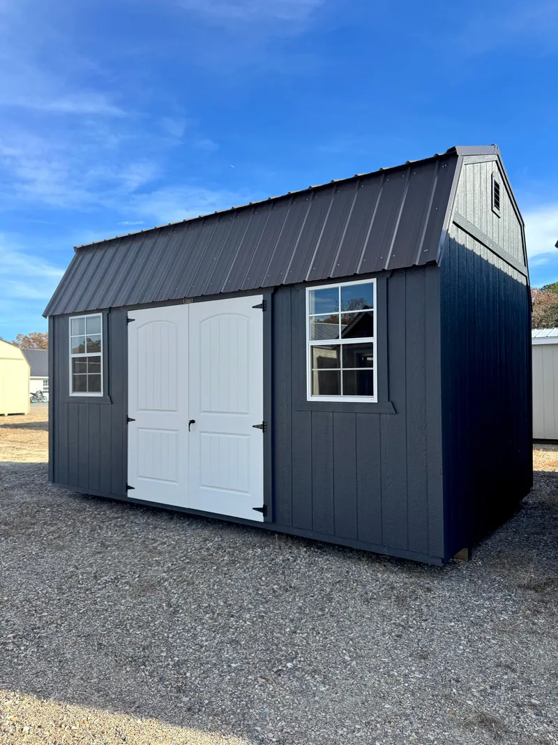 Painted storage building exterior